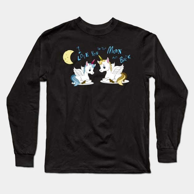 I love you to the moon and back Long Sleeve T-Shirt by Arzeglup